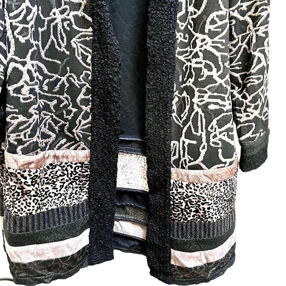 Chicos Patchwork Jacquard Duster Long Cardigan Coatigan size 3 - Picture 4 of 10
